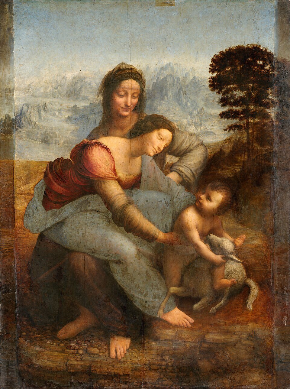 Leonardo da Vinci, The Virgin and Child with Saint Anne — a Renaissance masterpiece celebrating the multi-generational bond between women