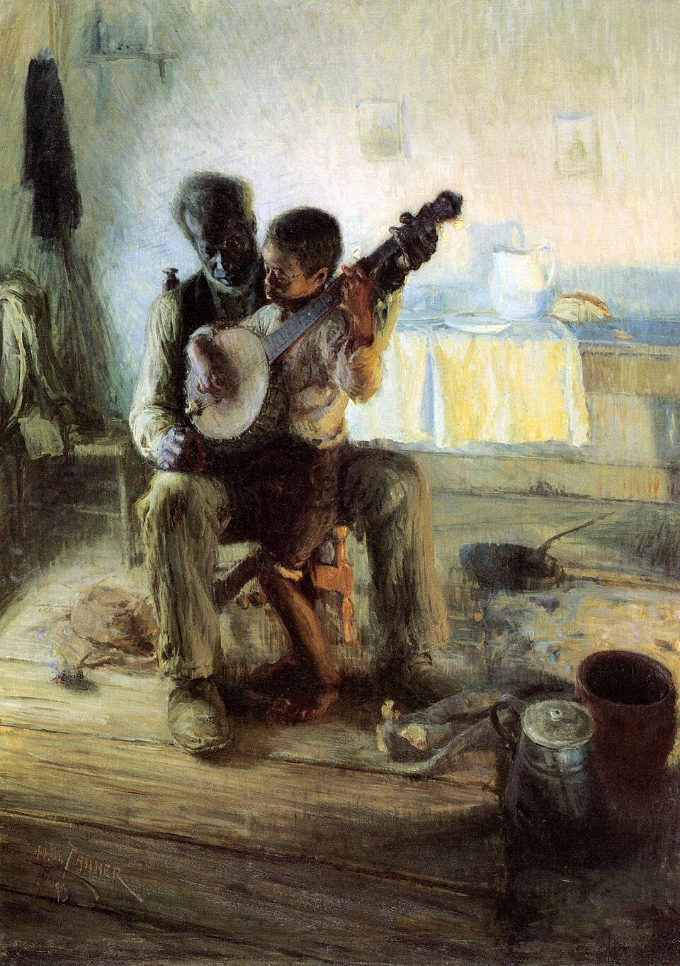 Henry Ossawa Tanner, The Annunciation, 1898 — a young woman bathed in divine light, oil on canvas