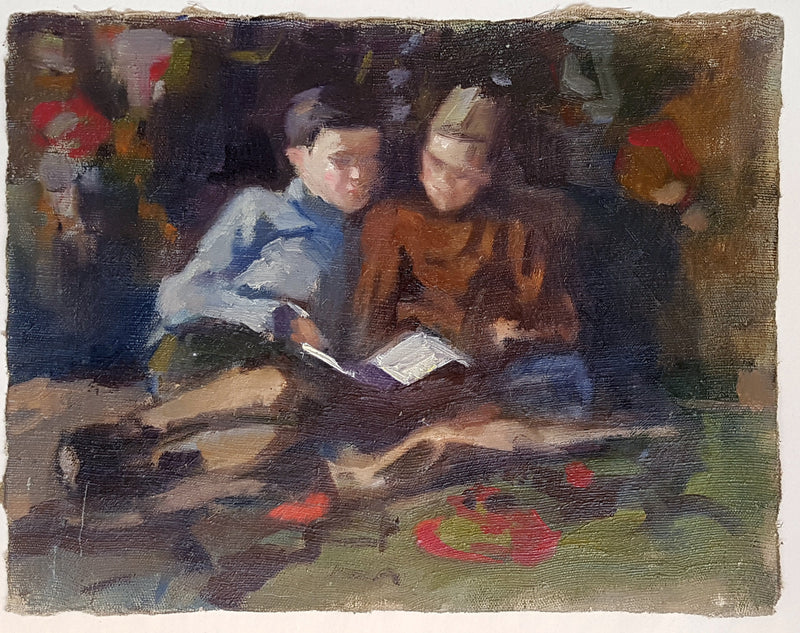Ukrainian artwork by Semen Natanovich Guyetsky, featured in Theresa Rézeau Fine Art editorial on Ukraine's art world under war