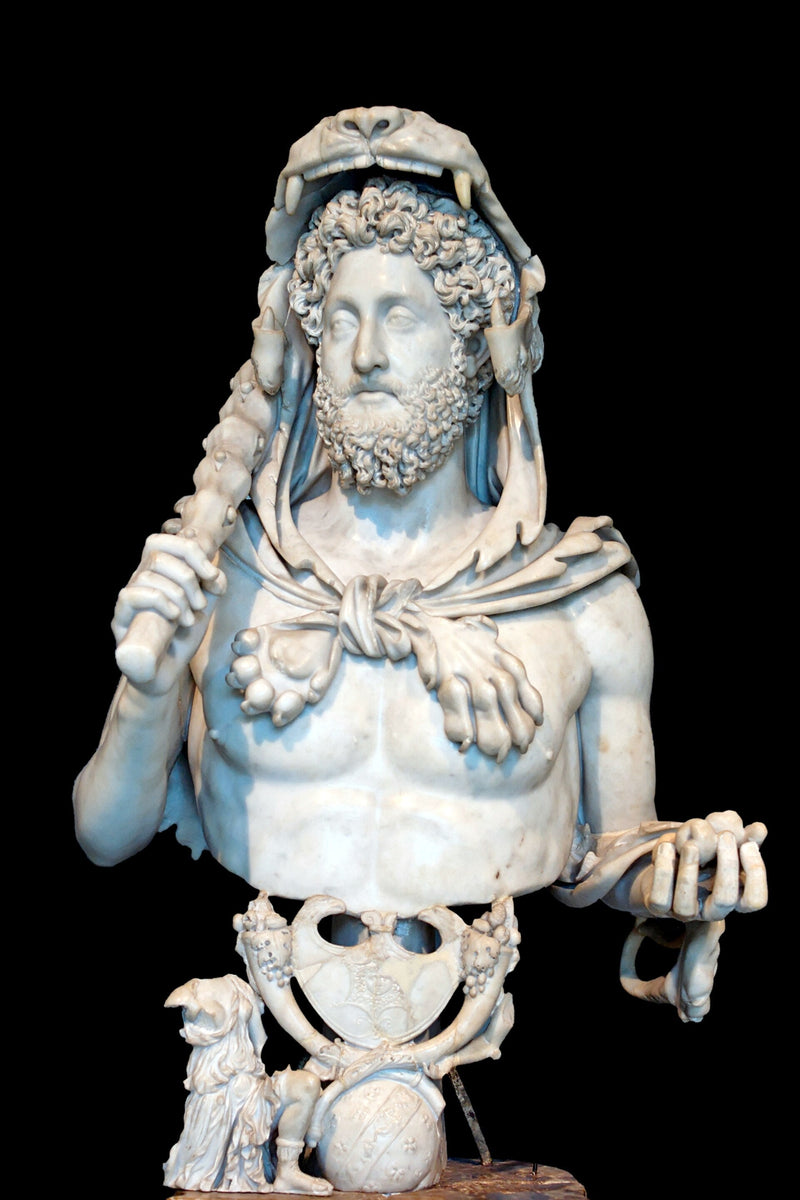 Bust of Commodus as Hercules, c. 191–192 CE, marble, Capitoline Museums, Rome