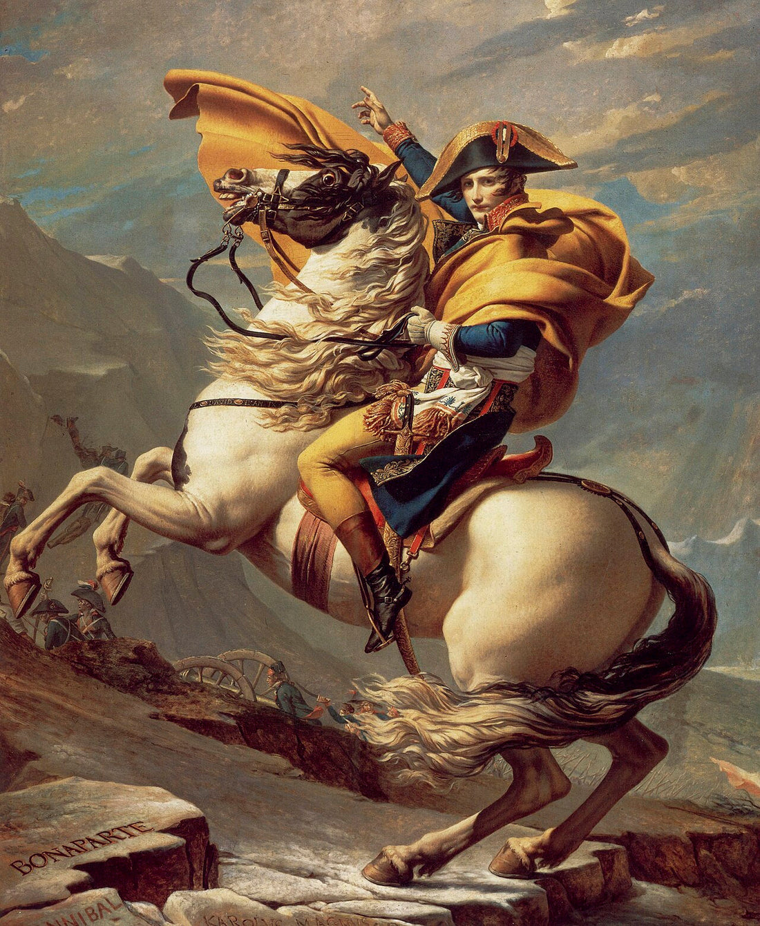 Jacques-Louis David, Napoleon Crossing the Alps, 1801 — Theresa Rézeau Fine Art