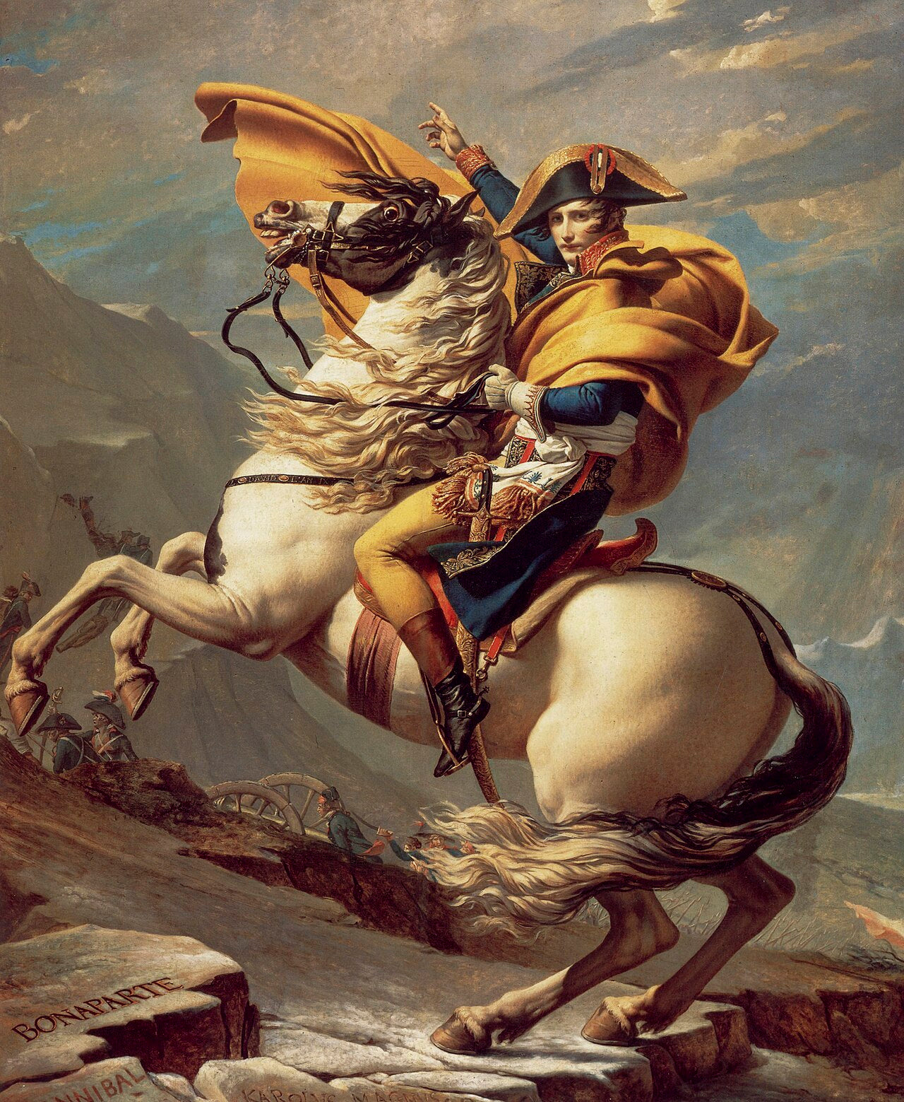 Jacques-Louis David, Napoleon Crossing the Alps, 1801 — Theresa Rézeau Fine Art